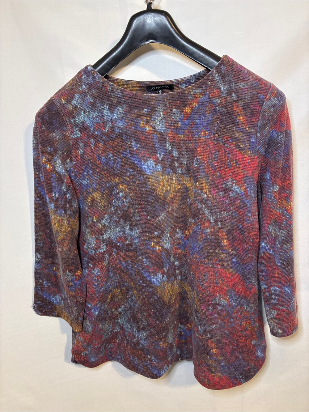 John Mark Vintage Boho Abstract Multi-Color Top XL